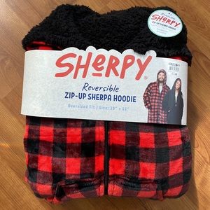 Sherpy | Jackets u0026 Coats | Sherpy Reversible Zipup Sherpa Hoodie Nwt |  Poshmark